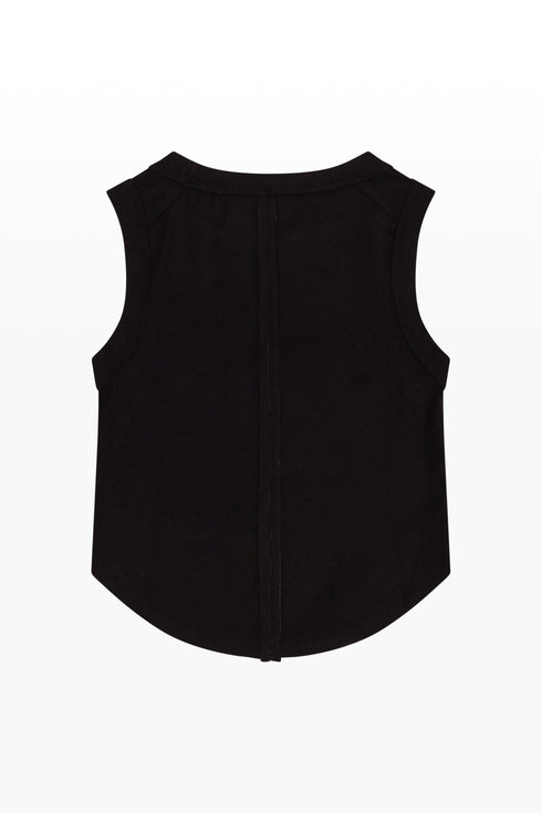 Rayon Rib Exposed Seam Tank Top