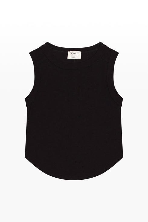 Rayon Rib Exposed Seam Tank Top