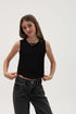 Rayon Rib Exposed Seam Tank Top