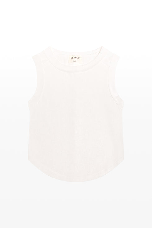 Rayon Rib Exposed Seam Tank Top