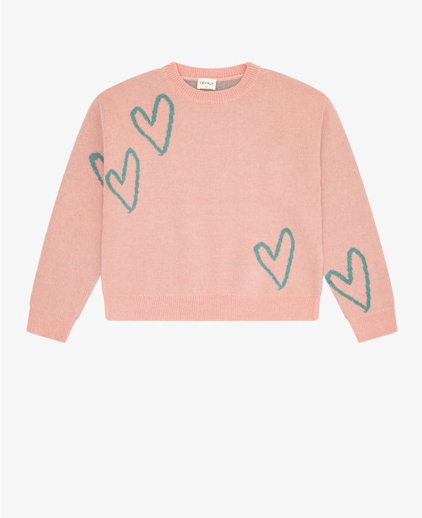 Boxy Hearts Sweater