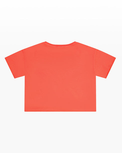 COTTON JERSEY RAW EDGE POCKET TEE