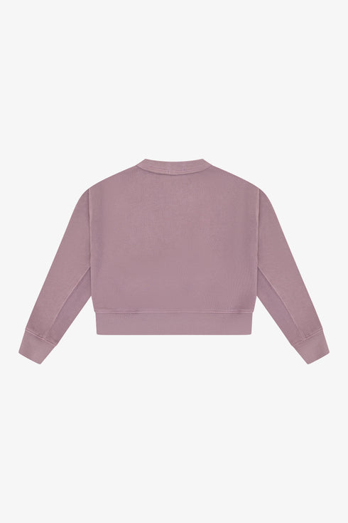 COTTON FLEECE REVERSE INSERT SWEATER