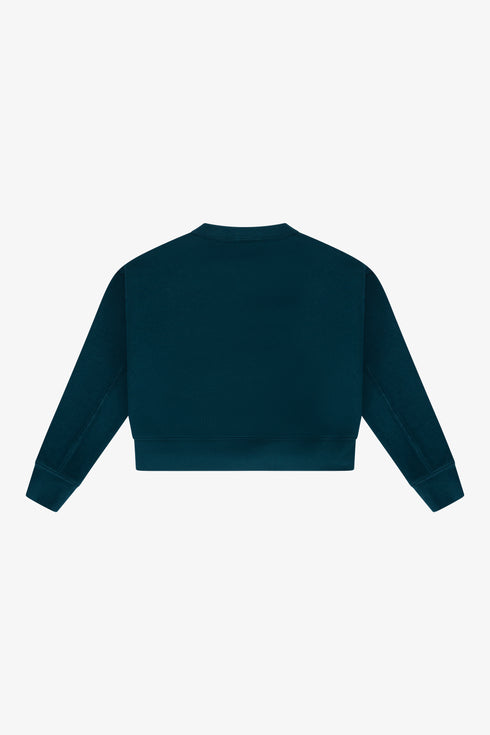 COTTON FLEECE REVERSE INSERT SWEATER