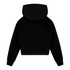 COTTON FLEECE CROPPED KANGAROO POCKET HOODIE
