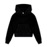 COTTON FLEECE CROPPED KANGAROO POCKET HOODIE