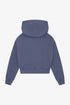 COTTON FLEECE CROPPED KANGAROO POCKET HOODIE