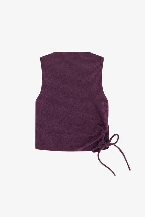 HACCI RIB DRAWSTRING MUSCLE TANK