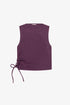 HACCI RIB DRAWSTRING MUSCLE TANK