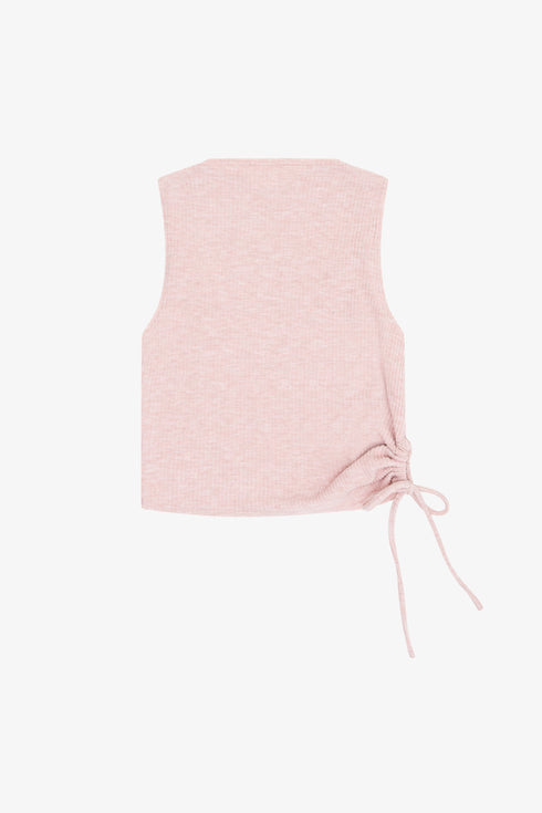 HACCI RIB DRAWSTRING MUSCLE TANK