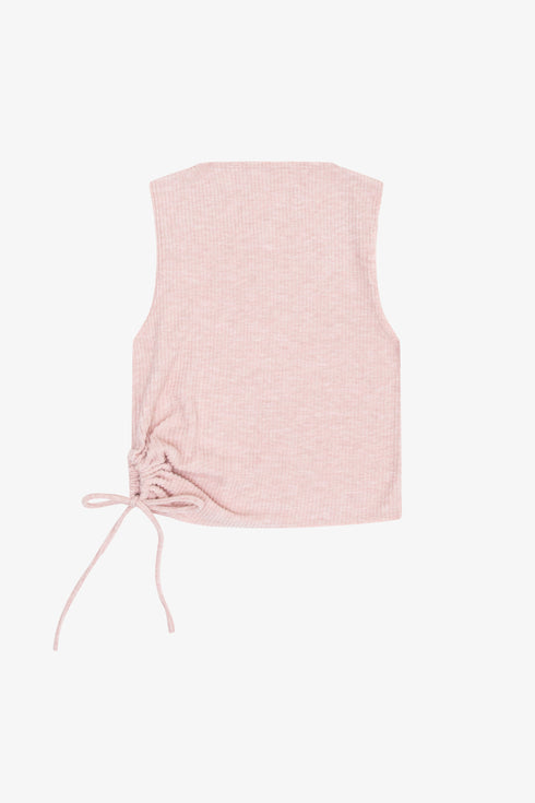 HACCI RIB DRAWSTRING MUSCLE TANK