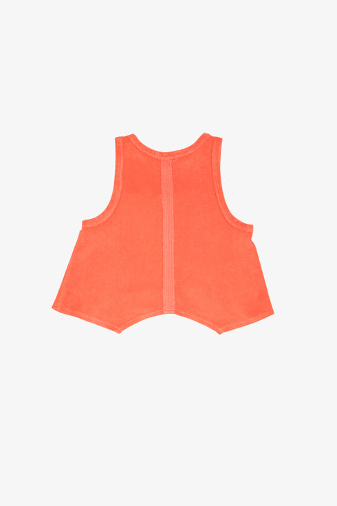 TERRY CLOTH RACERBACK FLUTTER TANK