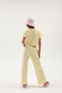 FRENCH TERRY ROLL-UP SLV WAISTBAND TEE