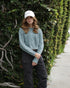 Long Sleeve Cable Knit Crop Sweater