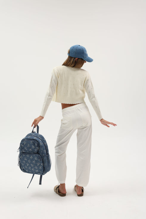 CORDUROY UTILITY RUCHED PANT