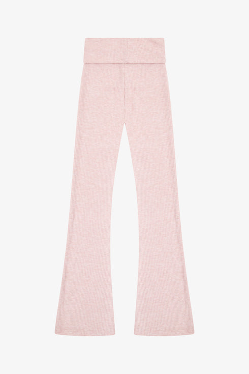 HACCI RIB WAISTED FLARED PANTS