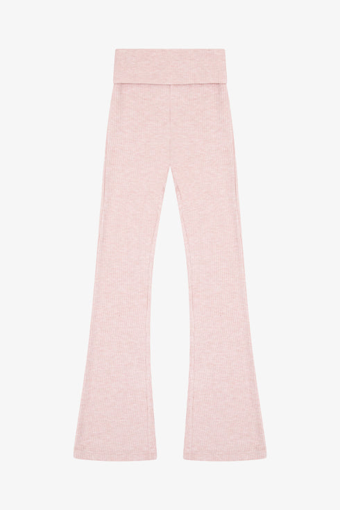 HACCI RIB WAISTED FLARED PANTS