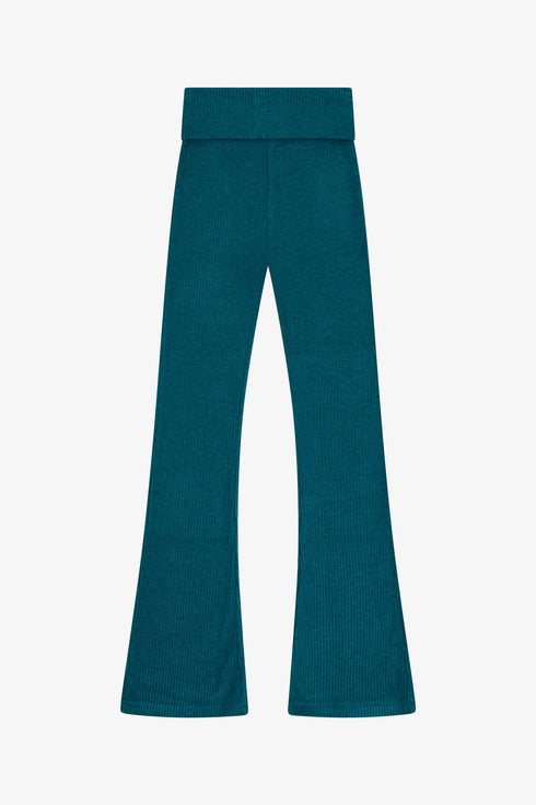 HACCI RIB WAISTED FLARED PANTS