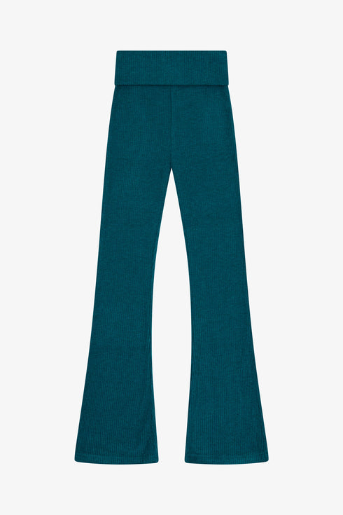 HACCI RIB WAISTED FLARED PANTS