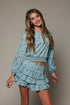 3-TIERED MINI SKIRT WITH SMOCKED WAISTBAND