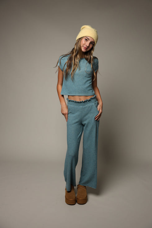 SMOCKED WAISTBAND PANT