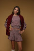 DIGITAL PRINTED LANTERN SLEEVE SMOCKED WAISTBAND TOP