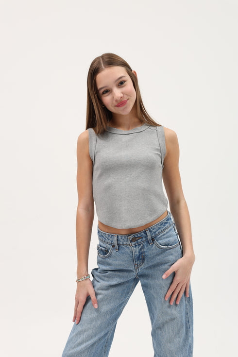 RIBBED EXPOSED SEAM TANK TOP