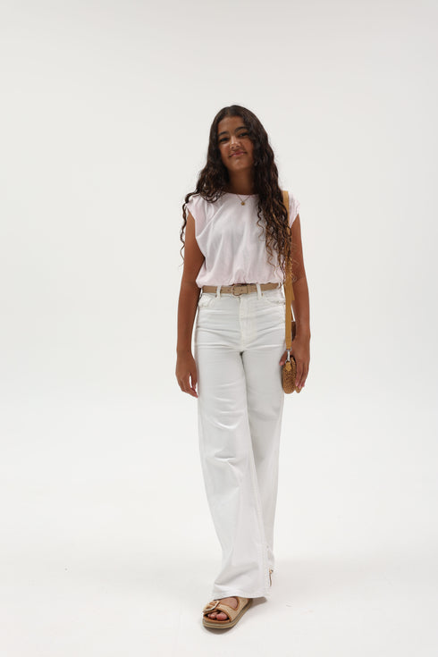 GAUZE WAISTED PEASANT SKIRT