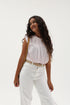 COTTON JERSEY TIERED SMOCKED TANK