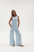 GAUZE JUMPSUIT W/OVERSIZED POCKETS