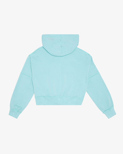 FRENCH TERRY RAW-EDGE ZIP HOODIE