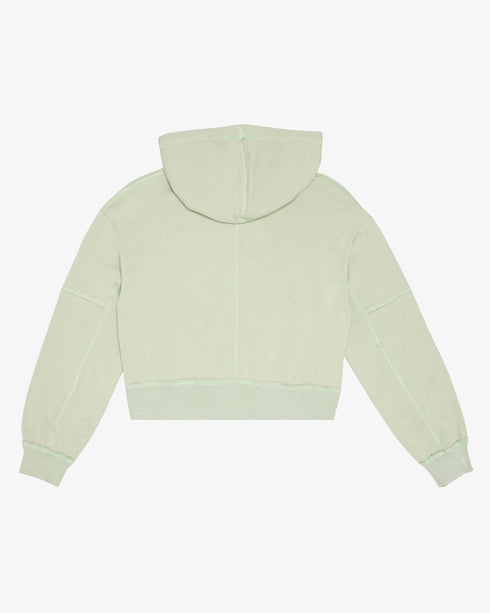FRENCH TERRY RAW-EDGE ZIP HOODIE
