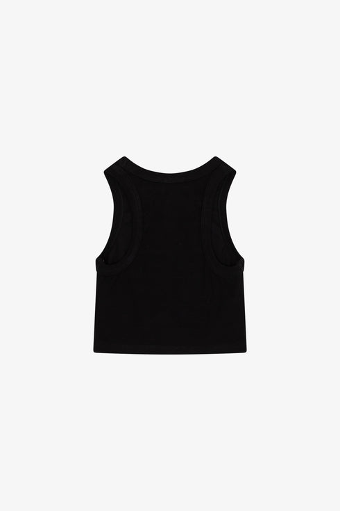 RAYON RIB SHIRRED SLEEVELESS TANK