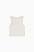 RAYON RIB SHIRRED SLEEVELESS TANK