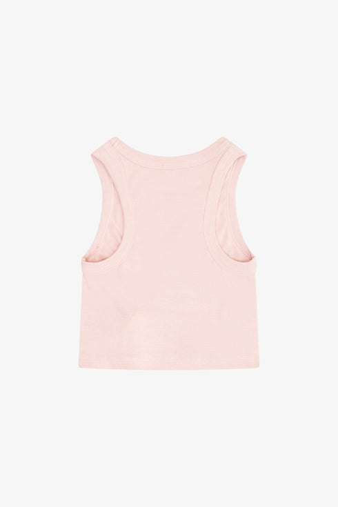 RAYON RIB SHIRRED SLEEVELESS TANK