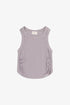 RAYON RIB SHIRRED SLEEVELESS TANK